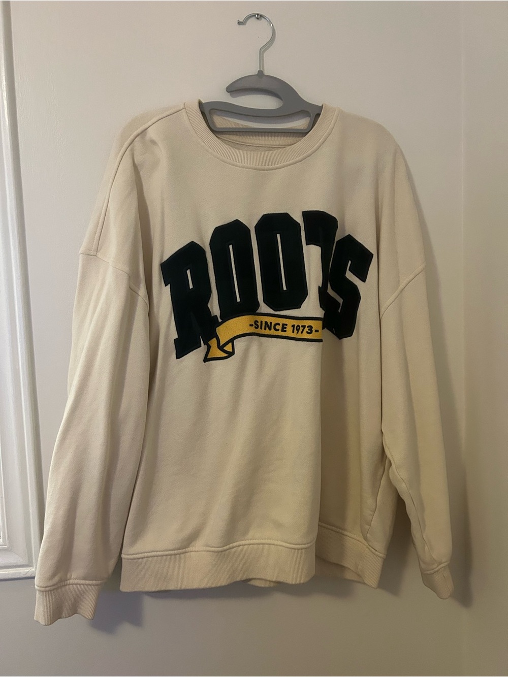 Roots Cream Crewneck Sweater